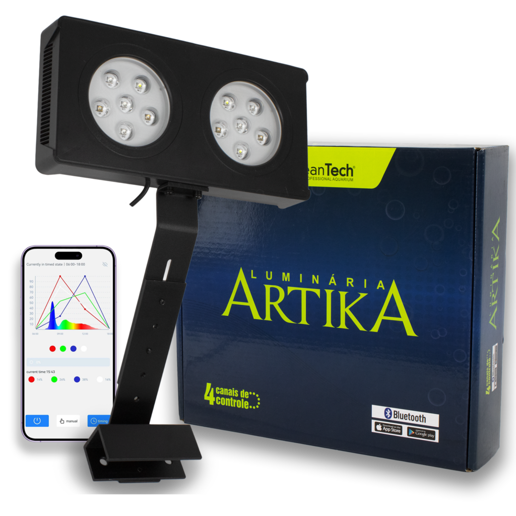 1 - Luminária Oceantech Artika Marine Corais 36w Bluetooth Nano Reef Bivolt
