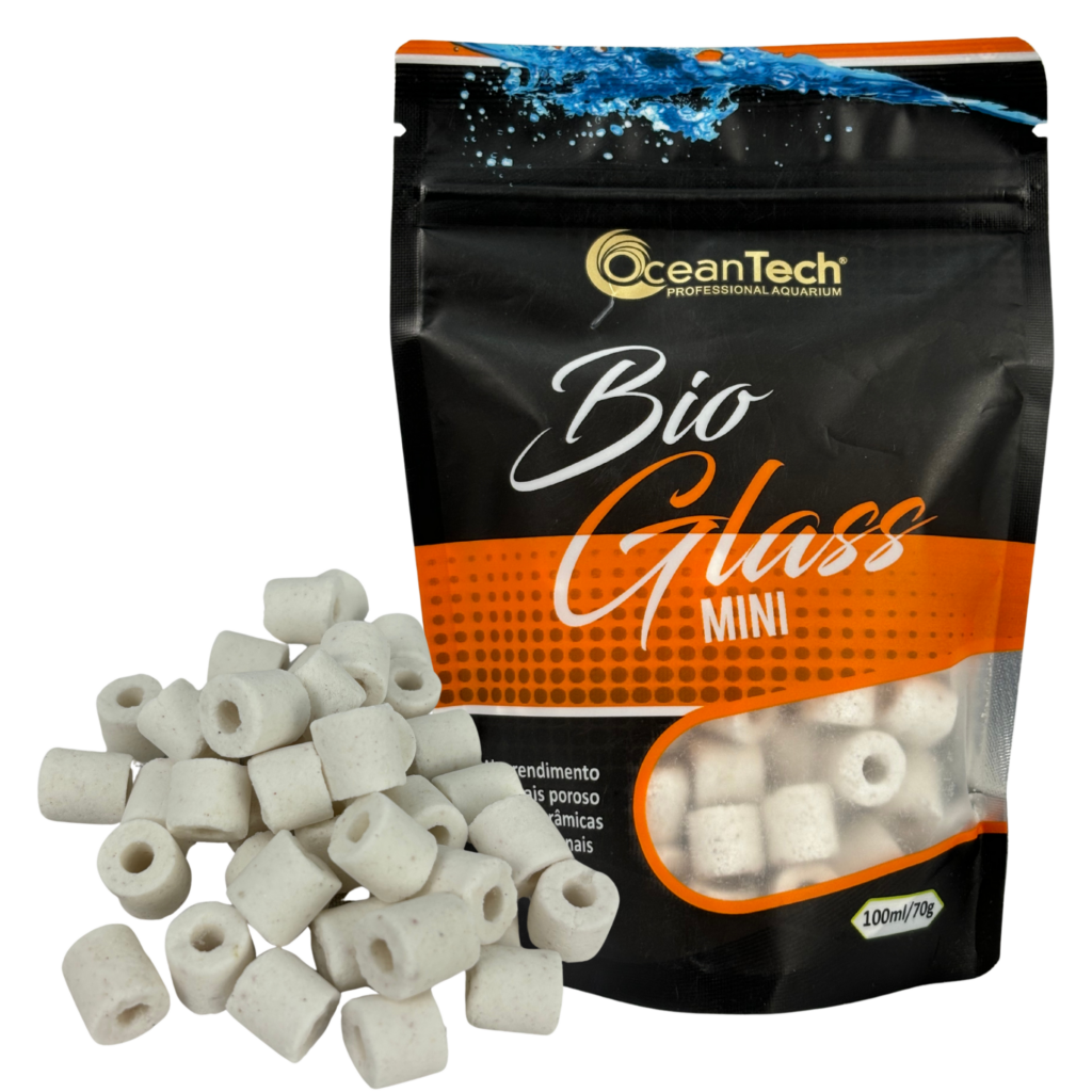 1 - Mídia Oceantech Bio Glass Mini 100ml70g Filtragem Biologica